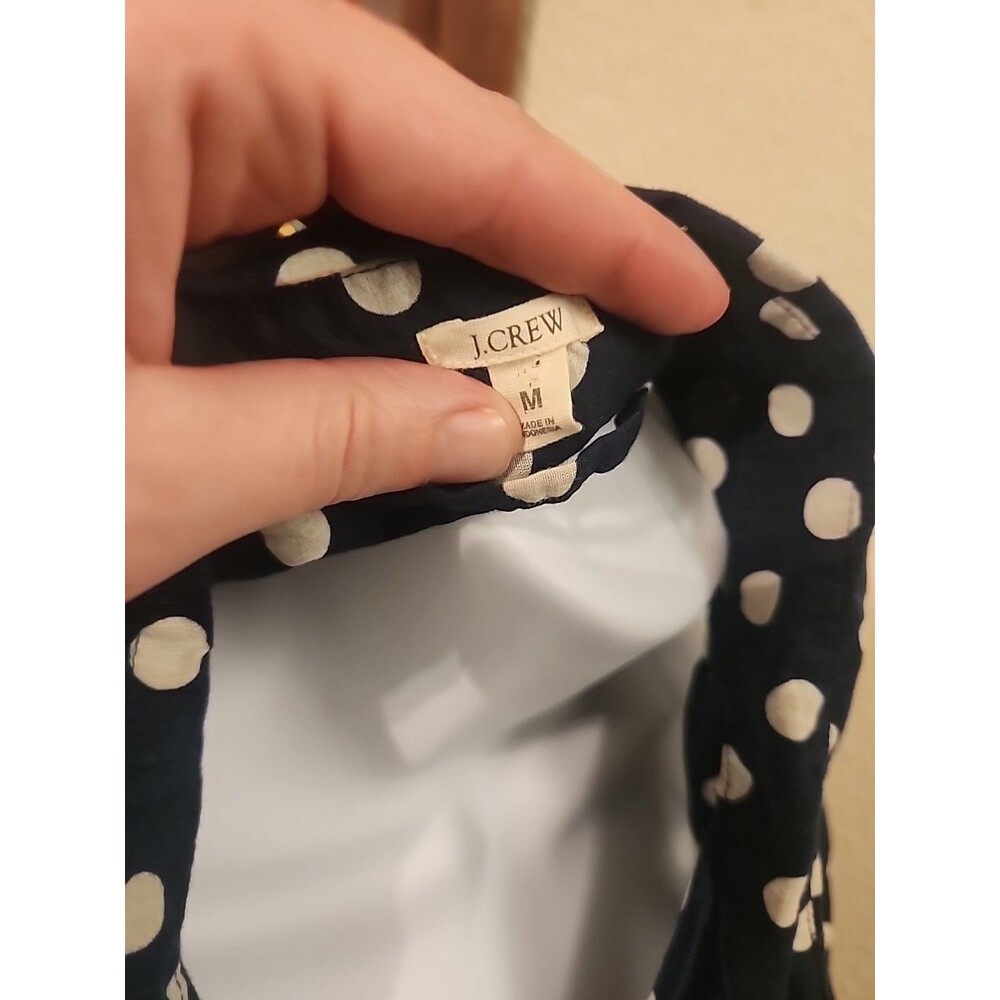 J.Crew Classic! Royal Blue Polka Dot Tank Top - Women's Size M - Preppy Stylev - Picture 5 of 5